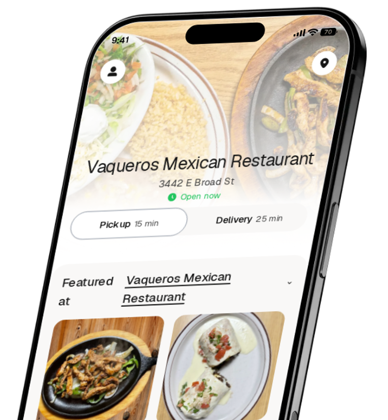 Vaqueros Mexican Restaurant app preview